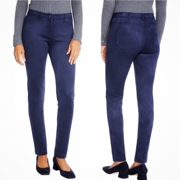 J. McLaughlin Pants - J.mclaughlin blue suede skinny pants size 4